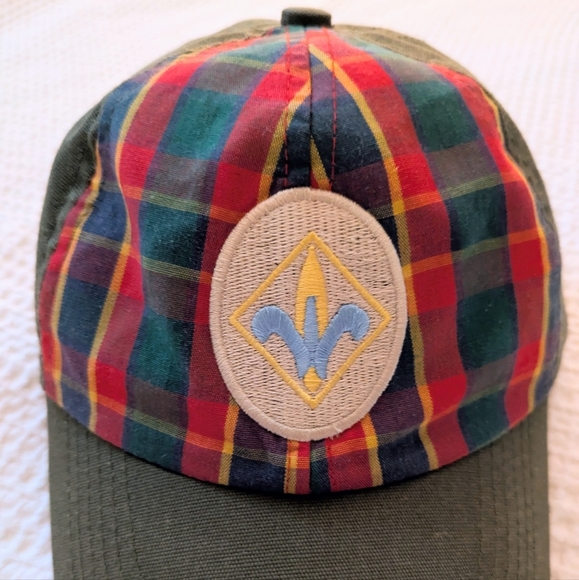 Vintage Boy Scouts Plaid Baseball Cap with Patch - Picture 2 of 6